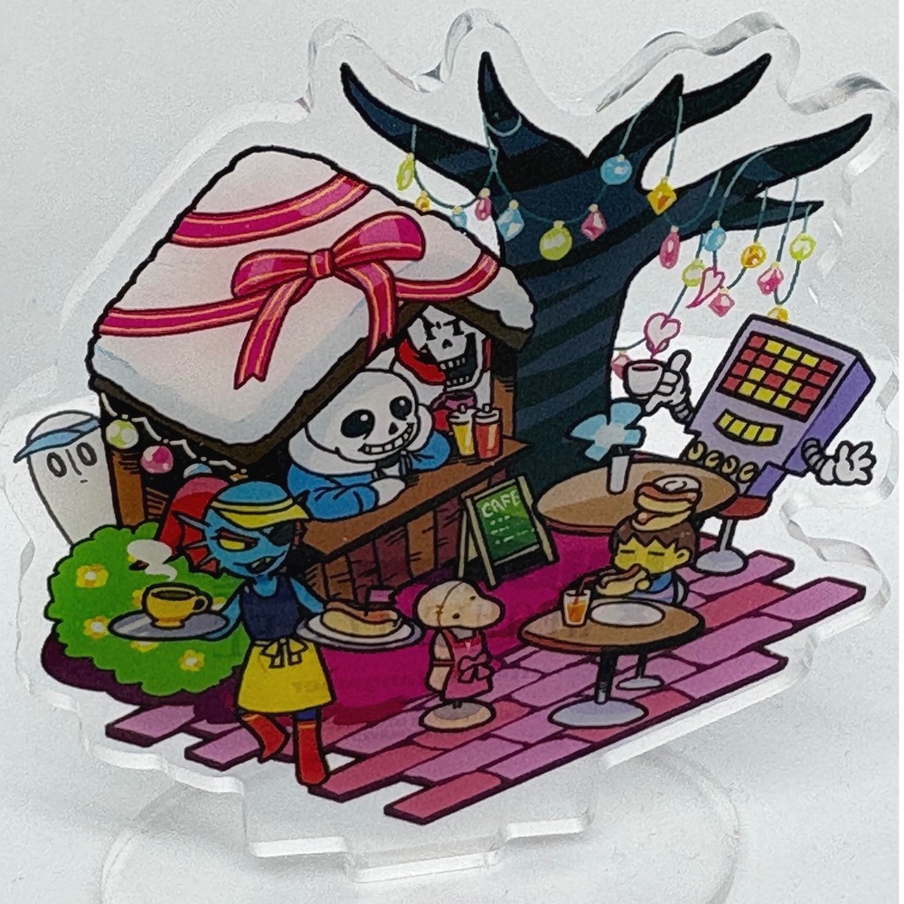 Undertale x Requiem Cafe Acrylic Standee Fangamer Sans Undyne Mettaton Frisk New